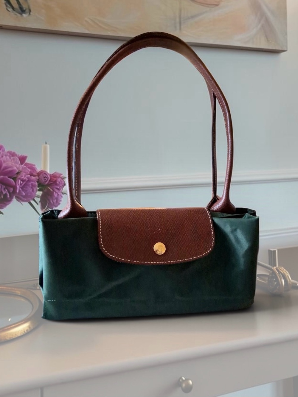 LONGCHAMP Le Pilage FOLDABLE TOTE BAG BRITISH GREEN
